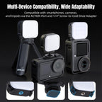 For DJI Osmo Pocket 3 STARTRC Cat Ears Magnetic Three Colors LED Fill Light with Fixed Clamp, For DJI Osmo Action 6 / 5 Pro / 4 / 3
