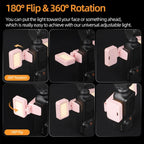 For DJI Osmo Pocket 3 Sunnylife Adjustable LED Video Light Quick-Release Fill Light Tri-Color Dimmable Portable Fill Lamp