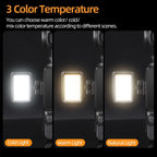 For DJI Osmo Pocket 3 Sunnylife Adjustable LED Video Light Quick-Release Fill Light Tri-Color Dimmable Portable Fill Lamp