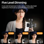 For DJI Osmo Pocket 3 Sunnylife Adjustable LED Video Light Quick-Release Fill Light Tri-Color Dimmable Portable Fill Lamp