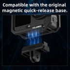 For DJI Osmo Action 6 YELANGU Metal Camera Cage Frame with Cold Shoe, For DJI Osmo Action 6 Cage