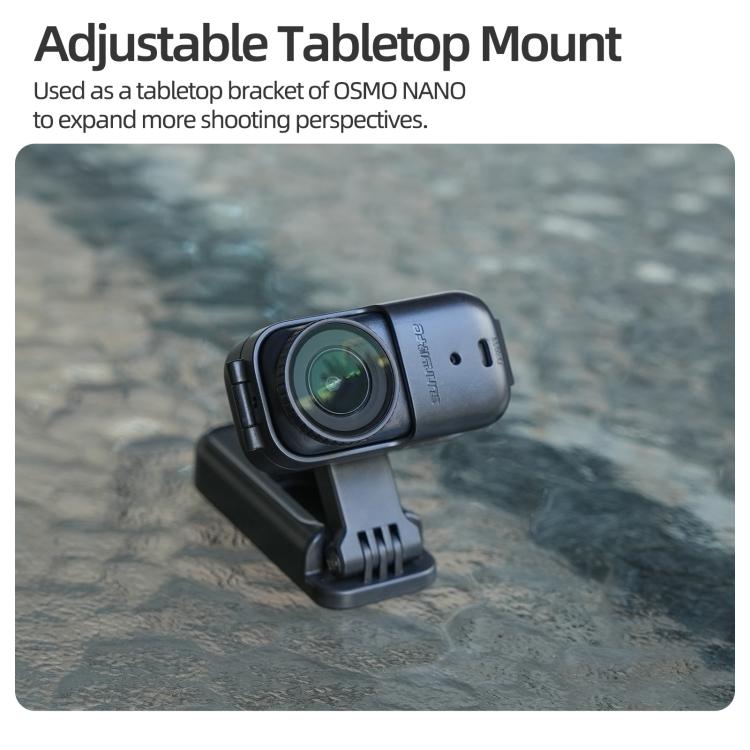 For DJI Osmo Nano Sunnylife Magnetic Mount 360 Degreee Rotation Angles Adjustable Tabletop Base Bracket, ON-DZ063 Magnetic Mount