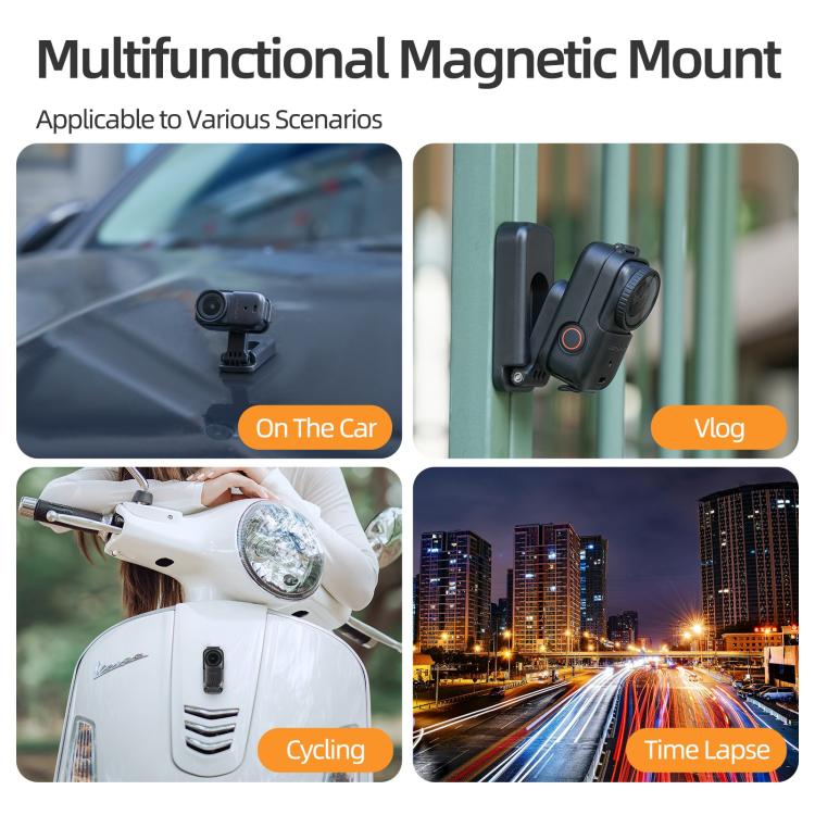 For DJI Osmo Nano Sunnylife Magnetic Mount 360 Degreee Rotation Angles Adjustable Tabletop Base Bracket, ON-DZ063 Magnetic Mount