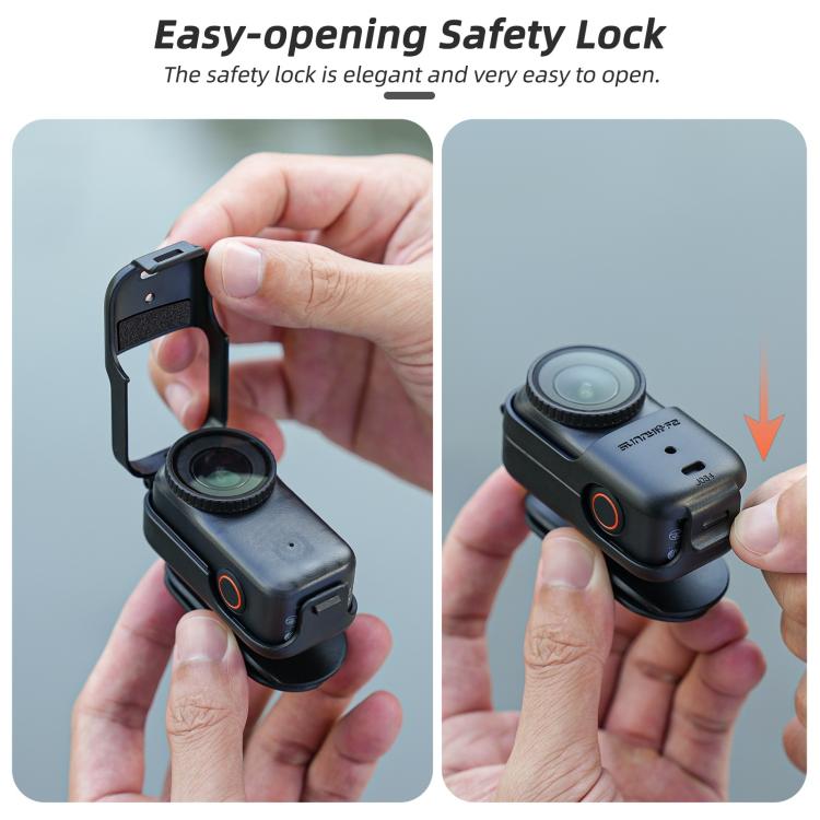 For DJI Osmo Nano Sunnylife Baseball Hat Clip Mount Baseball Cap Clamp Quick Release Mount Camera POV Vlog Holder, ON-J064 Cap Clamp