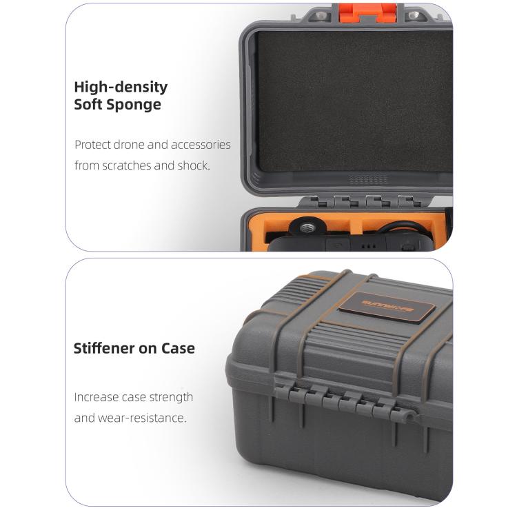 For DJI Osmo 360 Sunnylife Mini Travel Box Waterproof Carrying Box Shock-proof Hard Shell, For DJI Osmo 360
