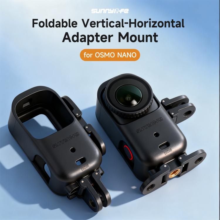 For DJI Osmo Nano Sunnylife Foldable Vertical-Horizontal Adapter Mount Protective Frame Mounting Brackets Housing Cover, ON-BK065 Vertical-Horizontal Frame