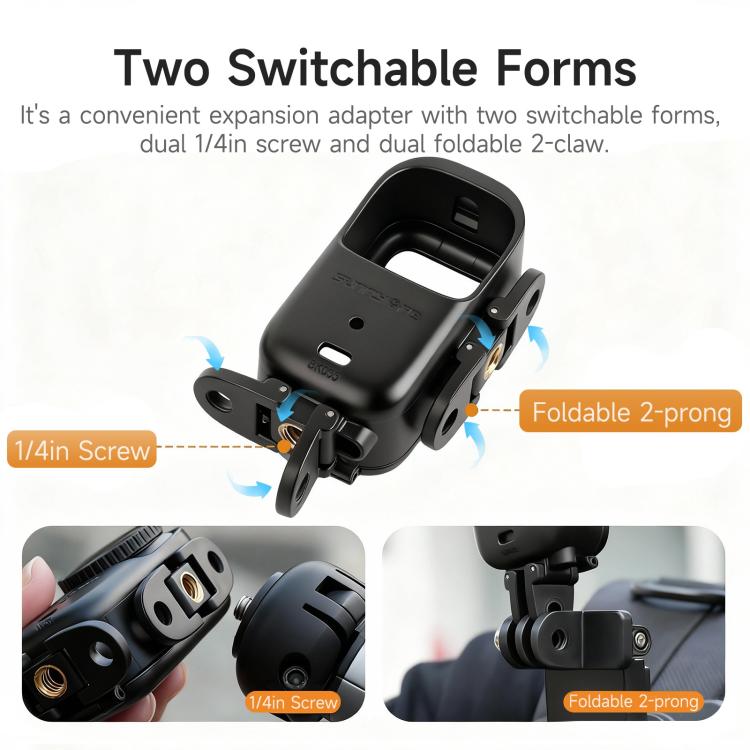 For DJI Osmo Nano Sunnylife Foldable Vertical-Horizontal Adapter Mount Protective Frame Mounting Brackets Housing Cover, ON-BK065 Vertical-Horizontal Frame