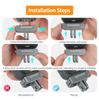 Sunnylife Metal Magnetic Quick Release Adapter Mount Action Camera Foldable Cam Stand 1/4 Adapter for Insta360 X5 / Ace / Ace Pro 2 / 1, AD020 For Insta360 X5 / Ace / Ace Pro 2 / 1
