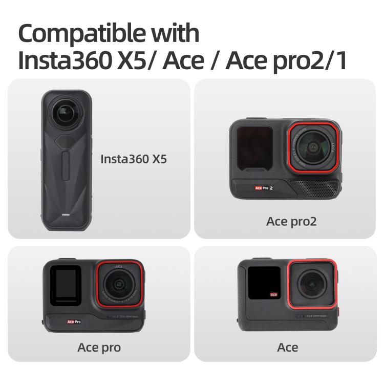 Sunnylife Metal Magnetic Quick Release Adapter Mount Action Camera Foldable Cam Stand 1/4 Adapter for Insta360 X5 / Ace / Ace Pro 2 / 1, AD020 For Insta360 X5 / Ace / Ace Pro 2 / 1