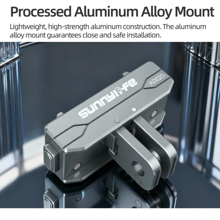 Sunnylife Metal Magnetic Quick Release Adapter Mount Action Camera Foldable Cam Stand 1/4 Adapter for Insta360 X5 / Ace / Ace Pro 2 / 1, AD020 For Insta360 X5 / Ace / Ace Pro 2 / 1