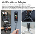 Sunnylife Metal Magnetic Quick Release Adapter Mount Action Camera Foldable Cam Stand 1/4 Adapter for Insta360 X5 / Ace / Ace Pro 2 / 1, AD020 For Insta360 X5 / Ace / Ace Pro 2 / 1