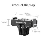For DJI Osmo 360 Sunnylife Dual-Direction Magnetic Mount Quick-Release 1/4 Screw Foldable 2-prong Design Adapter Mount, AD107 For DJI Osmo 360
