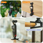 For DJI Osmo Pocket 4 / 3 Sunnylife Magnetic Quick-Release Adjustable Backpack Clip Action Camera Clamp Vertical-Horizontal Mount, For DJI Osmo Pocket 4 / 3 Vertical-Horizontal Mount