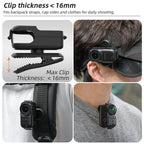 For DJI Osmo Nano Sunnylife Backpack Clip Action Camera Clamp 360 Rotation Vertical-Horizontal Mount 90 Tilt Upgraded Backpack Clip