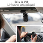 For DJI Osmo Nano Sunnylife Car Sun Visor Mount Action Camera Holder 360 Rotating 90 Tilt Sun Visor Holder, MJ165 Car Sun Visor Mount