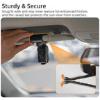 For DJI Osmo Nano Sunnylife Car Sun Visor Mount Action Camera Holder 360 Rotating 90 Tilt Sun Visor Holder, MJ165 Car Sun Visor Mount