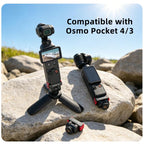 For DJI Osmo Pocket 4 / 3 Sunnylife Quick Release Adapter Mount 1/4 inch Interface 180 Degree Tilt Selfie Stick Adapter Stand, AD159 For DJI Osmo Pocket 4 / 3