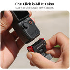 For DJI Osmo Pocket 4 / 3 Sunnylife Quick Release Adapter Mount 1/4 inch Interface 180 Degree Tilt Selfie Stick Adapter Stand, AD159 For DJI Osmo Pocket 4 / 3