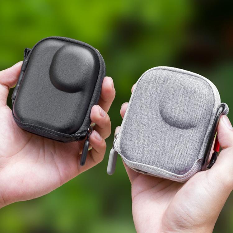 For DJI Osmo Nano Half-open Mini Body PU Storage Bag, For DJI Osmo Nano Black, For DJI Osmo Nano Grey
