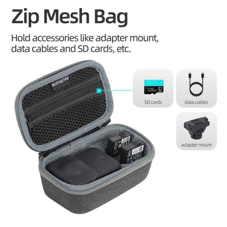 For DJI Osmo 360 Sunnylife Mini Travel Hard Storage Box Bag, OS-B029