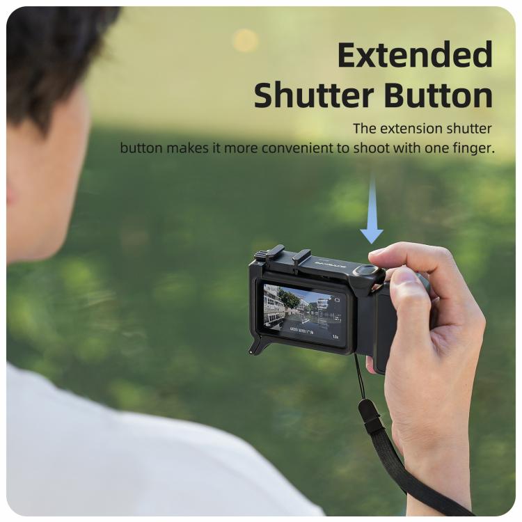 Sunnylife Street Photography Handle Ergonomic Hand Grip Quick Release Shutter Handle For DJI Action 5 Pro / 4 / 3, For DJI Action 5 Pro / 4 / 3