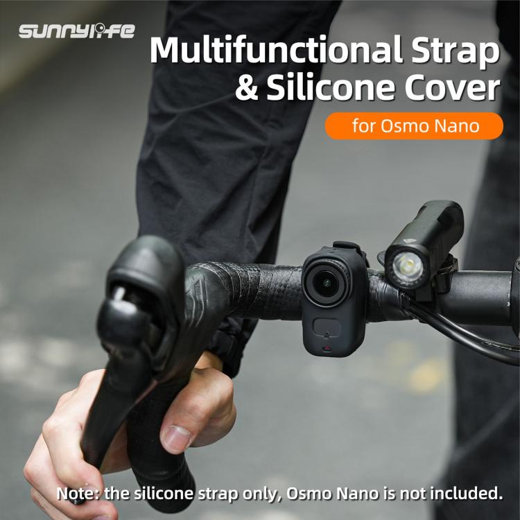 For DJI Osmo Nano Sunnylife Wristband Expansion Band Silicone Protective Cover Backpack Bicycle Strap Cat Collar, For DJI Osmo Nano Body Cover