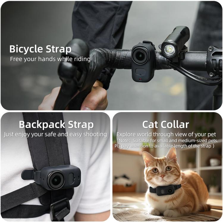 For DJI Osmo Nano Sunnylife Wristband Expansion Band Silicone Protective Cover Backpack Bicycle Strap Cat Collar, For DJI Osmo Nano Body Cover