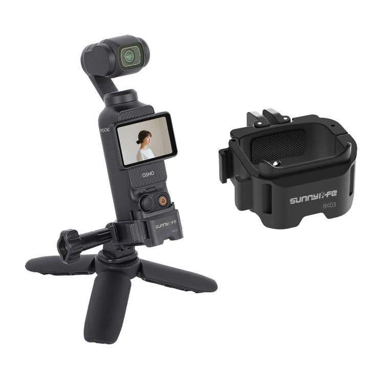 For DJI OSMO Pocket 3 Sunnylife Quick Release Adapter Mount Frame Two-Way Adapter Expansion Selfie Stick Tripod Adapter