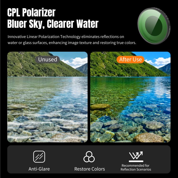 For DJI Osmo Nano STARTRC CPL Camera Lens Filter, CPL