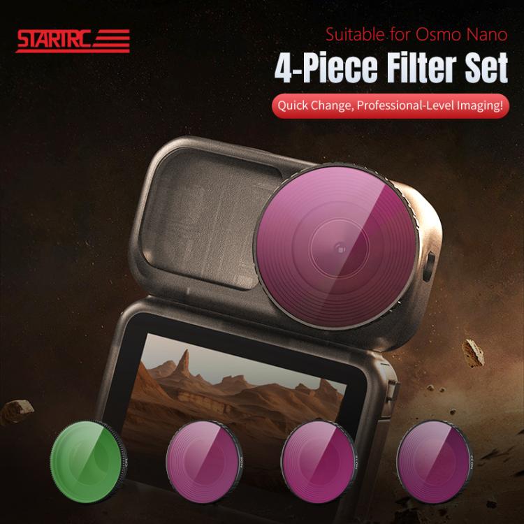 For DJI Osmo Nano STARTRC 4 in 1 ND8 ND16 ND32 CPL Camera Lens Filter, For DJI Osmo Nano