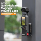 For DJI Osmo Pocket 4P Sunnylife Quick-Release Magnetic Mount Tabletop Base Bracket Angles Adjustable Stand, OP4-ZJ229