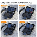 Sunnylife Portable Protective Cover Shock-proof Dust-proof Storage Box with Lanyard for DJI Osmo Action 6 / 5 Pro / 4 / 3, For DJI Osmo Action 6 / 5 Pro / 4 / 3