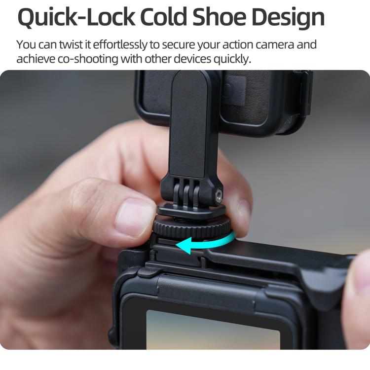 For DJI Osmo Nano 360 Rotation Adjustable Cold Shoe Vertical-Horizontal Adapter Mount Protective Frame Mounting Brackets Housing Cover, For DJI Osmo Nano