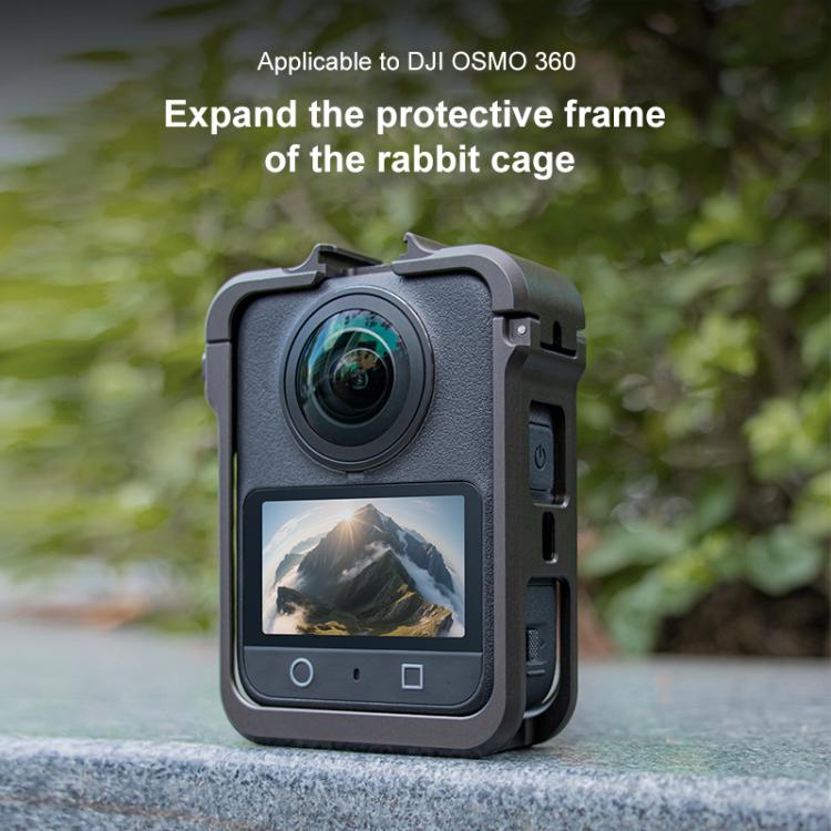 For DJI Osmo 360 PC Plastic Cage Frame with Cold Shoe, For DJI Osmo 360