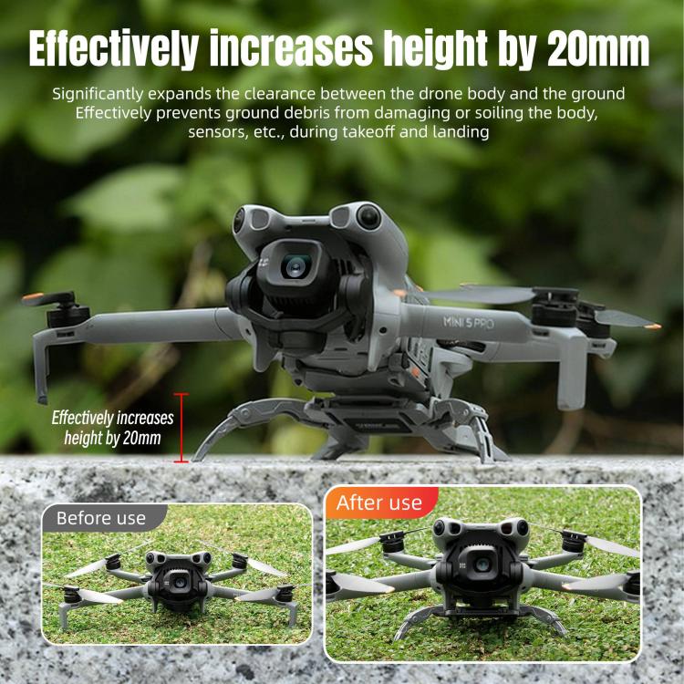 For DJI Mini 5 Pro STARTRC Spider-Leg Heightened Landing Gear Training Rack, Eco-Compatible, For DJI Mini 5 Pro