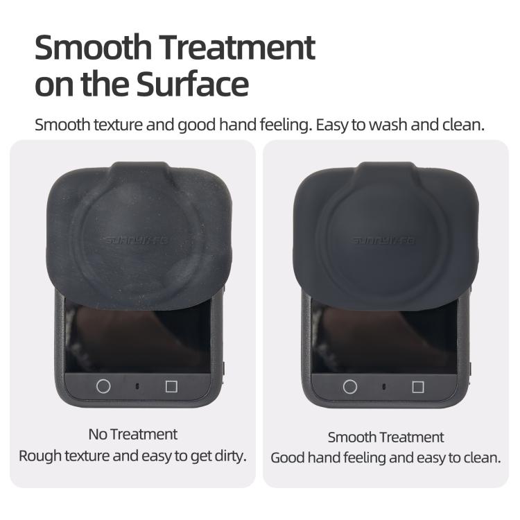 For DJI Osmo 360 Sunnylife Silicone Lens Cap Protective Cover Lens Protector