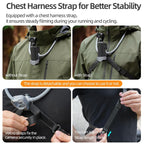 For DJI Osmo Pocket 4 / 3 Sunnylife Adjustable POV Neck Mount Hand Free Video Vlog Neck Selfie Holder with Body Strap