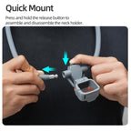 For DJI Osmo Pocket 4 / 3 Sunnylife Adjustable POV Neck Mount Hand Free Video Vlog Neck Selfie Holder with Body Strap