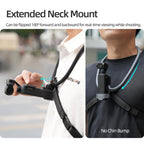 For DJI Osmo Pocket 4 / 3 Sunnylife Adjustable POV Neck Mount Hand Free Video Vlog Neck Selfie Holder with Body Strap