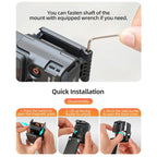 For DJI Osmo Pocket 4 / 3 Sunnylife Multifunctional Magnetic Mount Tabletop Base Bracket Angles Adjustable Stand, OP4-ZJ152