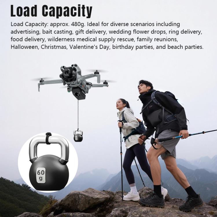 For DJI Mini 5 Pro STARTRC LED Light Air-Dropping System Thrower Parabolic, For DJI Mini 5 Pro