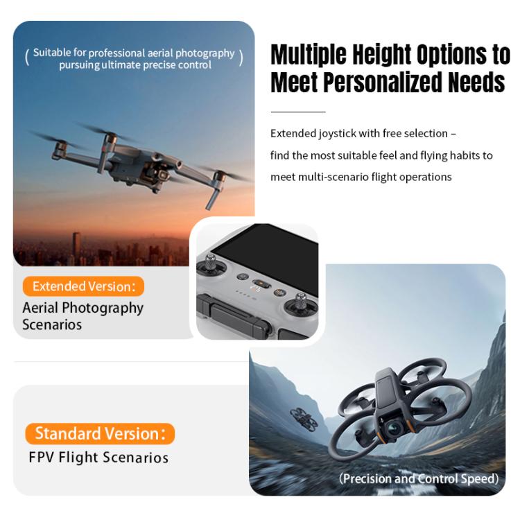 For DJI RC / RC 2 / RC Pro 2  2pcs STARTRC Foldable Metal Joystick Thumb Rocker, For DJI RC / RC 2 / RC Pro 2