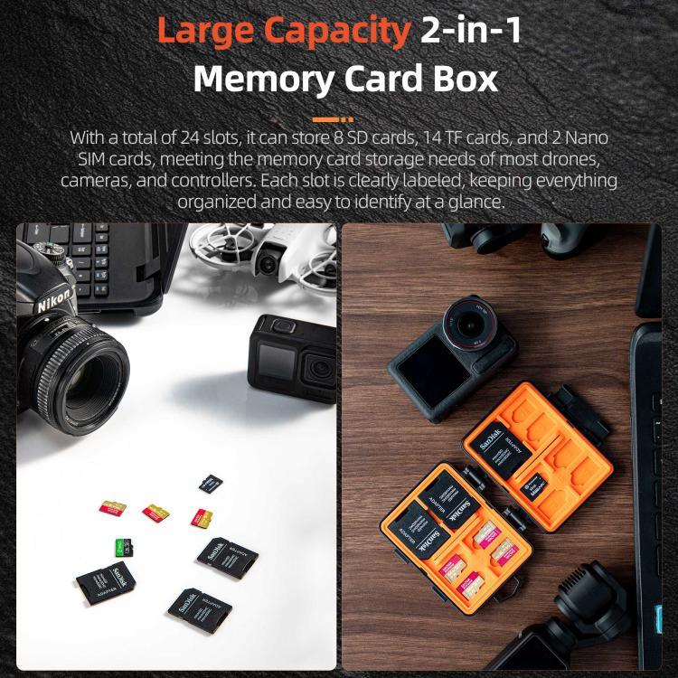 STARTRC V1 Flash Card Box SD / TF Memory Card Storage Case For DJI
