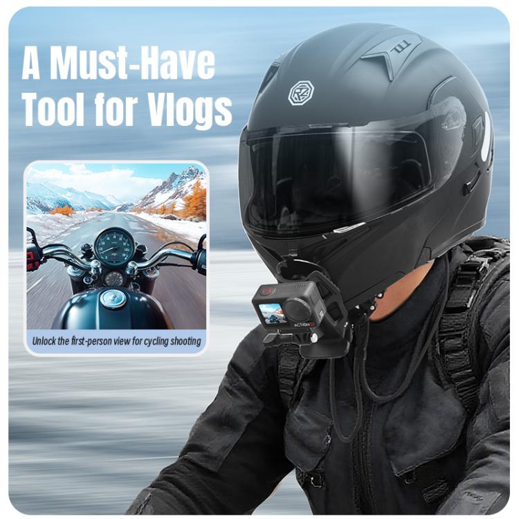 STARTRC Helmet Chin Mount Clip For GoPro, Insta360, DJI and Other Action Cameras, Helmet Chin Clip