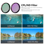 For DJI Osmo Action 5 Pro STARTRC 4 in 1 CPL ND8 ND16 ND32 Camera Lens Filter, For DJI Osmo Action 5 Pro