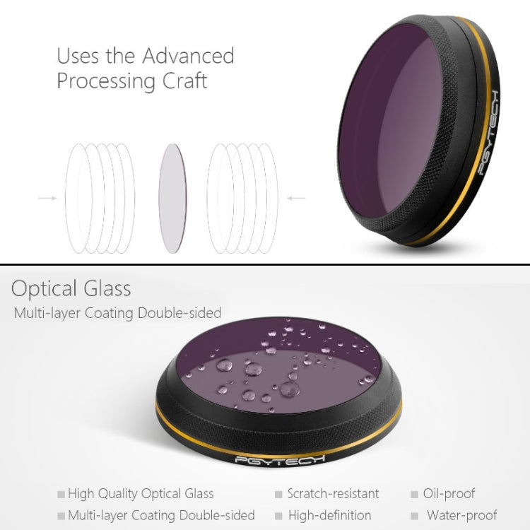 PGYTECH X4S-HD ND32 Gold-edge Lens Filter for DJI Inspire 2 / X4S Gimbal Camera Drone Accessories, ND32