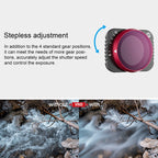 PGYTECH P-16A-041 VND-6-9 Gears Lens Filter for DJI Mavic Air 2 Drone Accessories, VND-6-9 Gears Lens