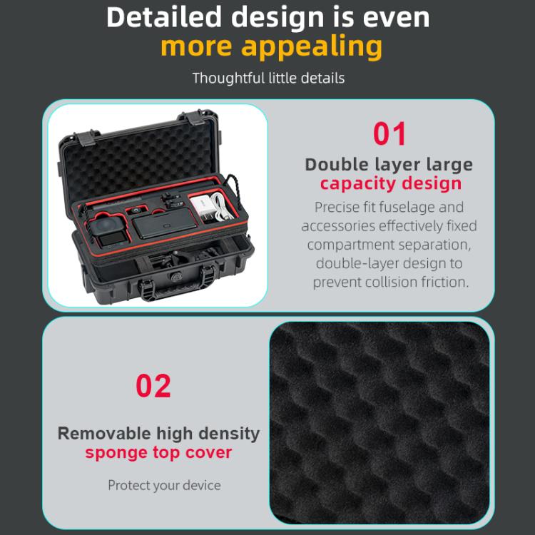 For DJI Osmo 360 STARTRC Waterproof EVA ABS Dual-layer Suitcase Storage Box, For DJI Osmo 360