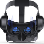 VR SHINECON G04E Virtual Reality 3D Video Glasses Suitable for 3.5 inch - 6.0 inch Smartphone with HiFi Headset