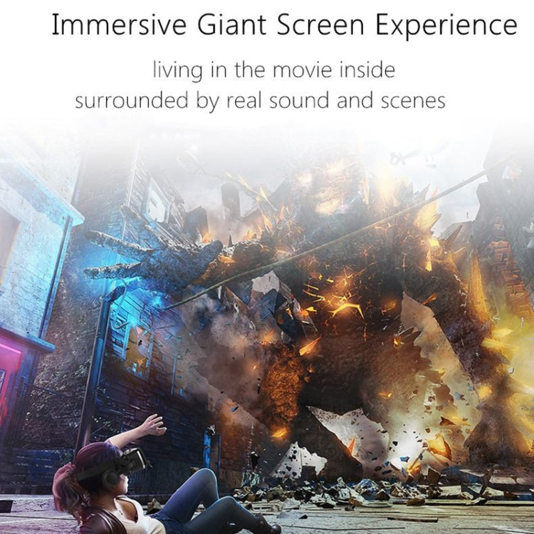 VR SHINECON G04E Virtual Reality 3D Video Glasses Suitable for 3.5 inch - 6.0 inch Smartphone with HiFi Headset
